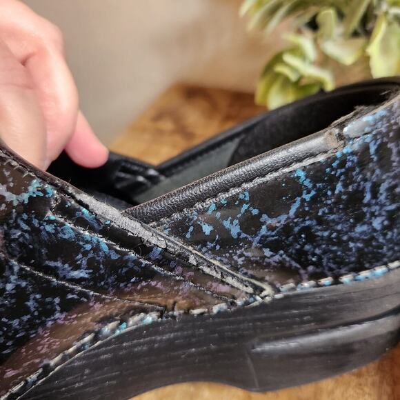 Dansko Black and Green Slip On Clogs Comfort Shoes Size 39 - Picture 8 of 15